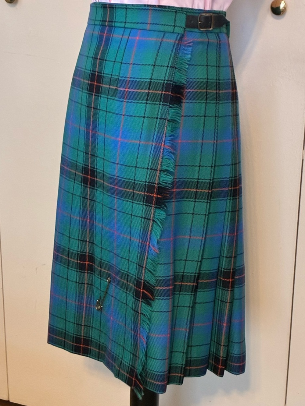James Pringle Green Tartan Kilt made in Scotland